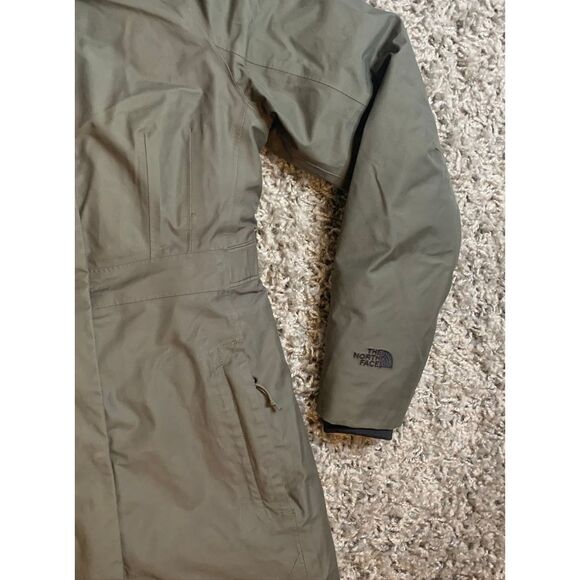 The North Face Arctic Parka 550 Down green Dry Vent Long JACKET COAT sz S WORN 1 - Picture 7 of 11